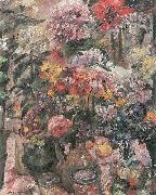 Lovis Corinth Stillleben mit Chrysanthemen und Amaryllis painting